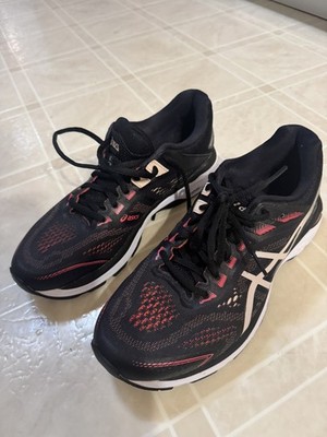 Womens ASICS GT 2000 7 Black Pink Running Shoes Size 9 in Excellent Condition