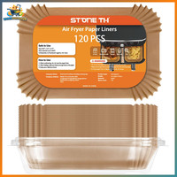 120 StüCk Backpapier FüR HeißLuftfritteuse Ninja Dual, 20X20 Cm