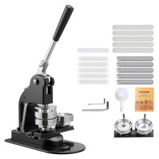 DIY Button Maker Kit: 2.25in Press, 500 Parts, Circle Cutter, Magic Book