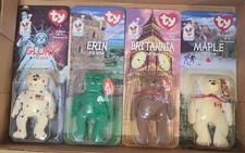 1999 McDonald's TY Teenie Beanie Babies International Bears COMPLETE Set 4
