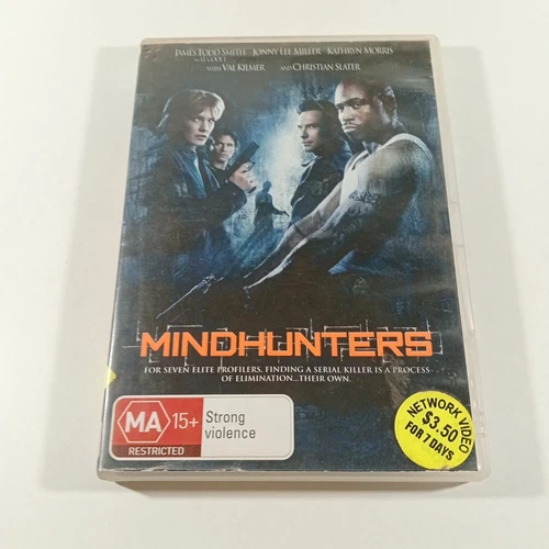 Mindhunters DVD R4 PAL Video Store Ex Rental Movie Val Kilmer Christian Slater