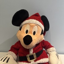 Disney Mickey Mouse Holiday Santa Claus Christmas Jumbo Plush 28  