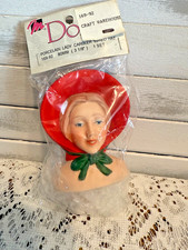 Vintage Lady Caroler Mangelsen's Doll Porcelain Head  Hands Women 169-92 NOS