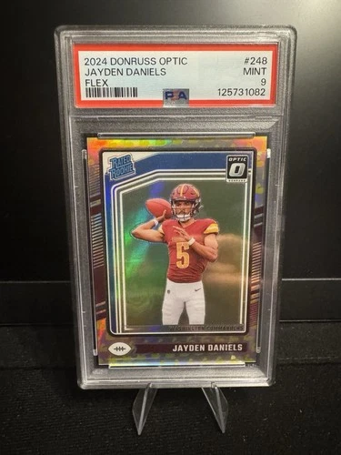 2024 Panini Donruss Optic Rated Rookie Jayden Daniels #248 Flex Prizm /149 PSA 9