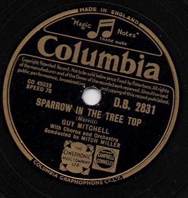 Guy Mitchell Conducted By Mitch Miller - Sparrow In The Tree Top / Christophe...