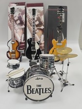 Beatles Set Of 4 Collectible Fab Four Mini Guitar And Drum Replicas 14 Scale