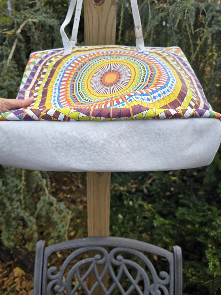 Bolso de Mano Grande para Mujer Esquivel Diseño Sunburst Cuero Sintético Foto 2 de 4