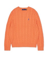Genuine Polo Ralph Lauren Cable Knit Cotton Sweater - Orange