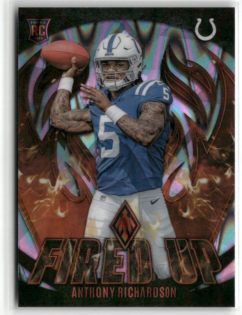 2023 Panini Phoenix #FU-6 Anthony Richardson Fired Up Silver Seismic ☘️195