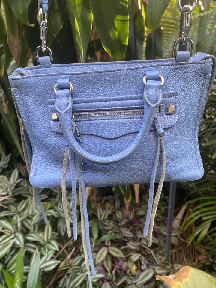 REBECCA MINKOFF Micro “Regan” Satchel Handbag/Crossbody in Cornflower Blue EUC - Image 2 of 4