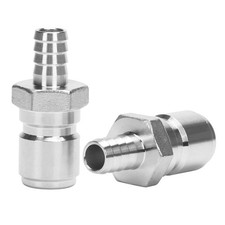 Stainless Steel 3/8 Inch Barb Male Quick Disconnect Homebrew Fitting 2 PCS