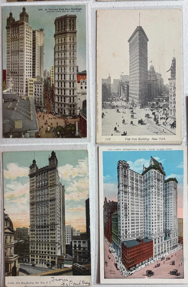 22 Antique NYC Architecture Postcards 1901–1948 Empire State Statue of Liberty - Image 3 of 4
