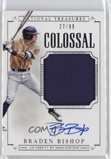 2015 National Treasures College Colossal Signatures /99 Braden Bishop Auto 00y3