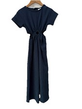 Girls Zara Blue Jumpsuit Size 7 Years Short Sleeve Kids