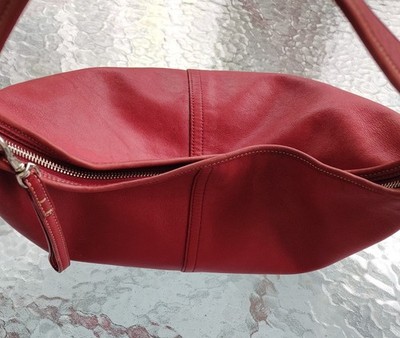 Coach MEDIUM Vintage 9221 Red Leather Ergo Shoulder Bag | eBay