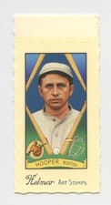 HARRY HOOPER SCARCE HELMAR STAMP BASEBALL CARD WITH UNCUT TAB