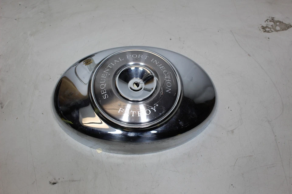 99-05 Harley Fat Boy OEM Twin Cam 88 tampa de purificador de ar cromada - Imagem 2 de 4