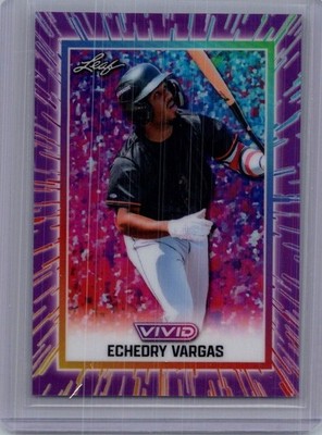 Echedry Vargas 2025 Leaf Vivid Baseball 1/1 Pre Production Proof