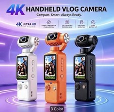 Vlog Camera Mini Action Camera - 4K HD Vlog Camera with A 180  Rotating Lens S