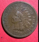1875 US Indian Head Cent! Lower Mintage! "LIBERTY" Shows! FINE! Old US Coin!