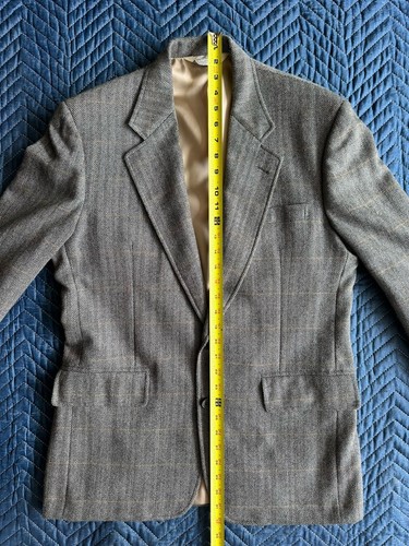 Vintage Lands’ End Elbow Patches Blazer Wool Lambswool Made in USA 38R - Picture 5 of 8