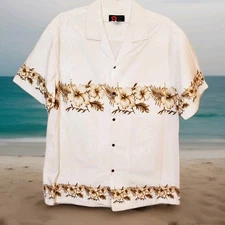 ALI'I FASHIONS XXL Hawaii Short Sleeve Button Front Hawaii Big Men Beach Wear