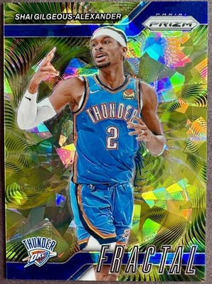2024-25 Panini Prizm Fractal Blue Ice /125 Shai Gilgeous-Alexander #1 OKC SGA