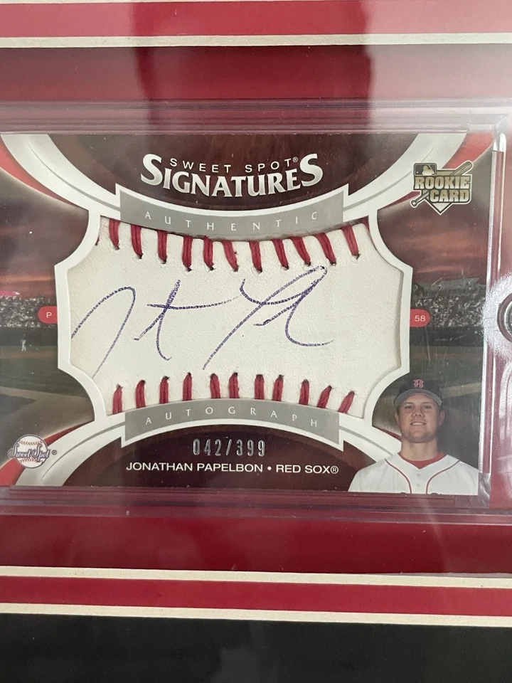 🔥BOSTON RED SOX 2007 Serie Mundial Jonathan Papelbon 🔥Enmarcado Autografiado RC Foto 4 de 4