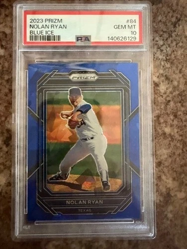 2023 Panini Prizm Nolan Ryan Blue ICE #84 PSA 10