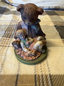 Dolly Fae Blue Monday Fairy Figurine and Teddy Bear Pacific Giftware