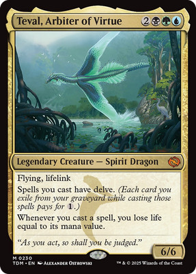 x1 Teval, Arbiter of Virtue TDM Tarkir Dragonstorm MTG 230 MYTHIC M/NM 1x