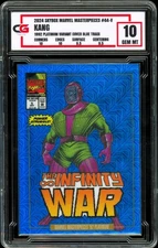 2024 Marvel Masterpieces Platinum BLUE TRAXX VARIANT COVER Kang Infinity CG 10