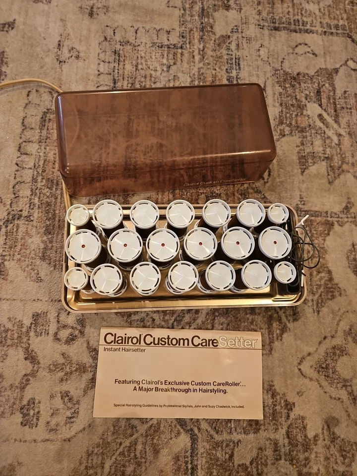 Clairol Custom Care Setter Hair Hot Rollers Curlers Model KF-20 W/ Clips Vtg EUC - Image 4 of 4