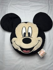 Disney Mickey Mouse Head Plush Pillow Face Stuffed Toy Plush Loop on Back