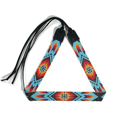 Beaded Hat Band Native American Style Southwestern Cowboy Rode Pattern-12c