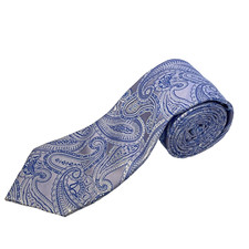 Michael Kors Purple Paisley 100 Silk Mens Classic Neck Tie 61" Long 3.5" Wide