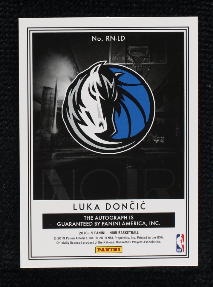 2018-19 Panini Noir - Luka Dončić #RN-LD for sale | eBay
