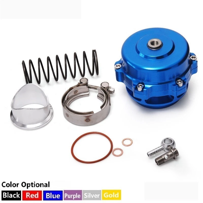 Válvula de soplado universal JDM 50 mm banda V para cola BOV Q brida de aluminio ROJA Foto 4 de 4