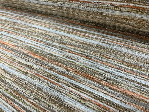 DESIGNER FABRIC UPHOLSTERY MATERIAL TEXTURED STRIPE CHENILLE 140 CMS WIDE red - Picture 8 of 16