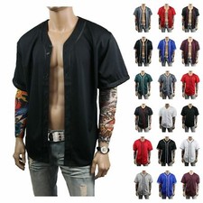 Men S-3XL Baseball T-Shirt Jersey Plain Uniform Sports Team Raglan Activewear