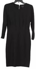 J. Crew Women’s Dress 4 Black Sheath Long Sleeve Stretch 