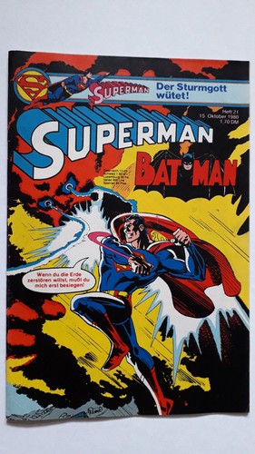 Superman Batman Nr.21 vom 15.10.1980 - Z1-2 ORIGINAL ERSTAUSGABE COMIC EHAPA - Bild 1 von 3