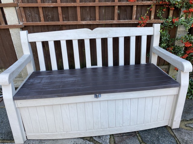 keter eden storage bench beige