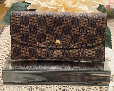 100% AUTHENTIC LOUIS VUITTON LV DAMIER EBENE PORTEUFILLE EMILIE