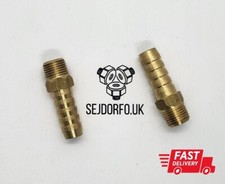 PARA BOMBAS FACETA 2 X UNIONES DE MANGUERA DE PÚAS DE LATÓN - 1/8 NPT / 8mm COLA DE MANGUERA