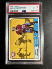 1968 Topps #58 Jacques Laperriere PSA 8 Montreal Canadiens HOF