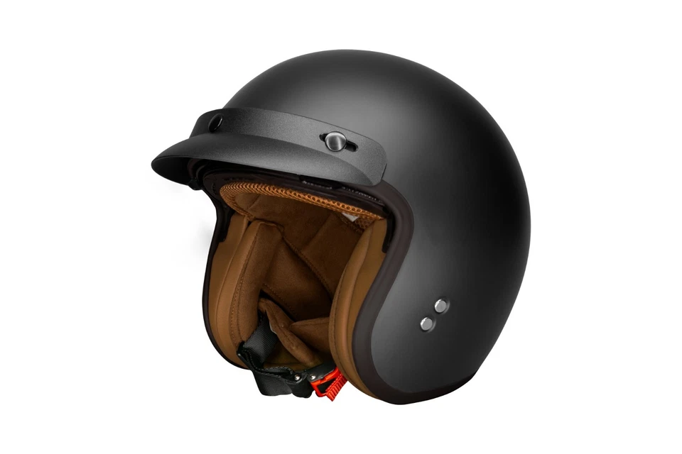 Jethelm mit Visier Motorradhelm Retro Rollerhelm Sturzhelm Unisex mehrere Farben - Bild 2 von 4