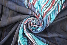 Pure Crepe Silk Saree 100% Silk Sari Indian Vintage Printed Fabric PCSS2461