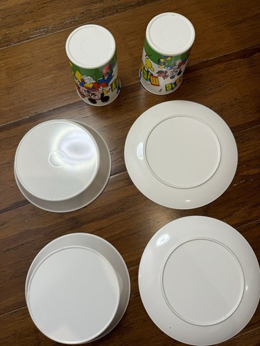 Disney Melamine Dinnerware & Serveware Retro Plate Cups Bowls - Picture 11 of 12
