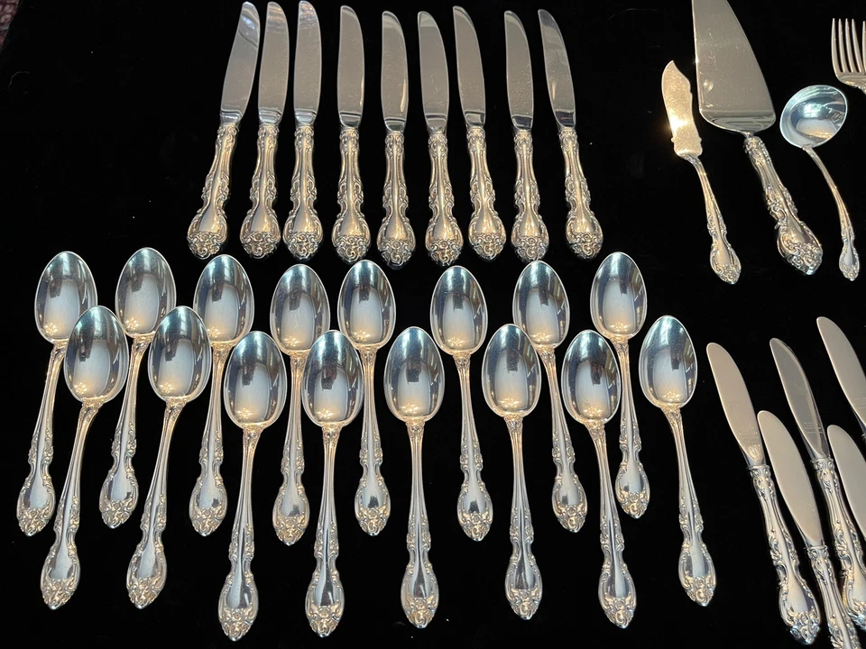 Juego de cubiertos Melrose by Gorham de plata de ley para 8 servicios *50 piezas* Foto 4 de 4